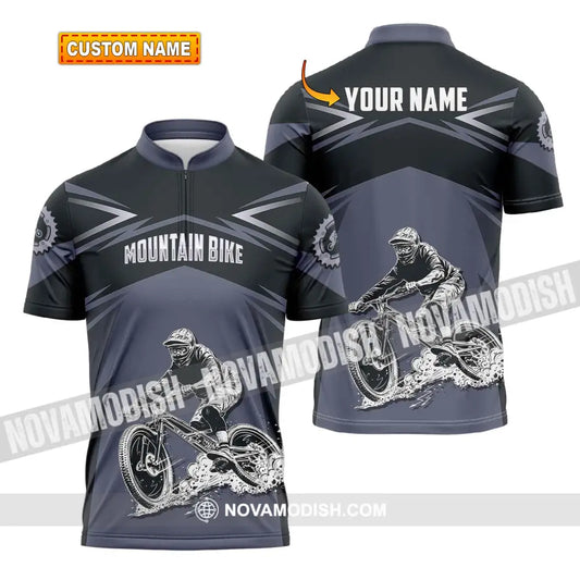 Unisex Shirt - Custom Name Mountain Bike Sport Shirt Classic Design T-shirt