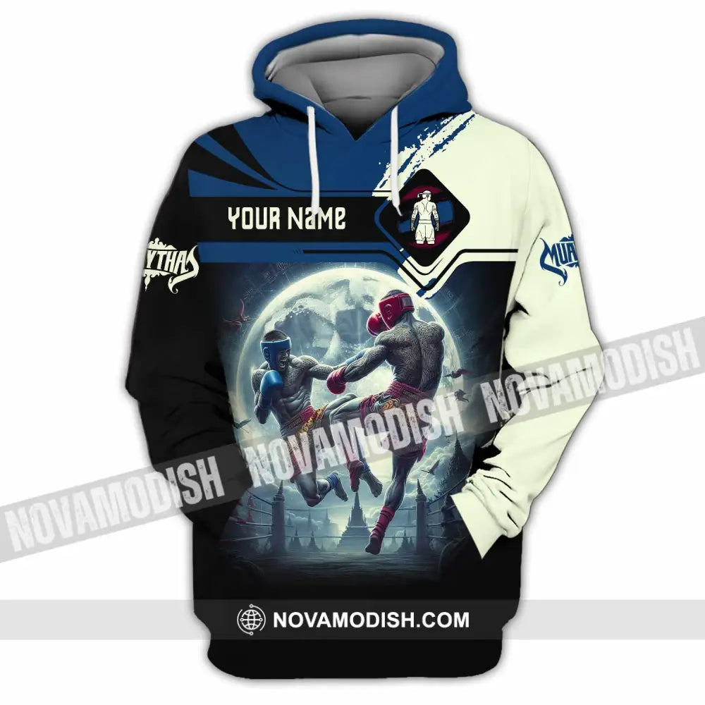 Unisex Shirt Custom Name Muay Thai Polo Long Sleeve Hoodie / S T-Shirt