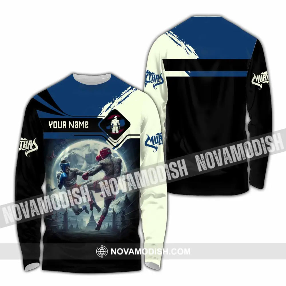 Unisex Shirt Custom Name Muay Thai Polo Long Sleeve / S T-Shirt