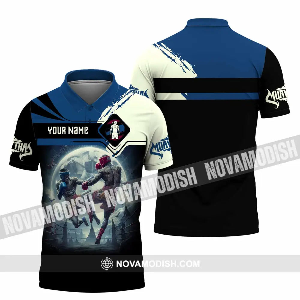 Unisex Shirt Custom Name Muay Thai Polo Long Sleeve / S T-Shirt