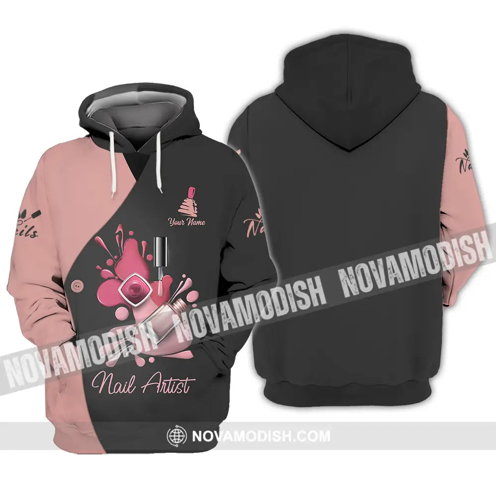 Unisex Shirt - Custom Name Shirt Nail Artist Nude Gel Color Hoodie / S T-shirt