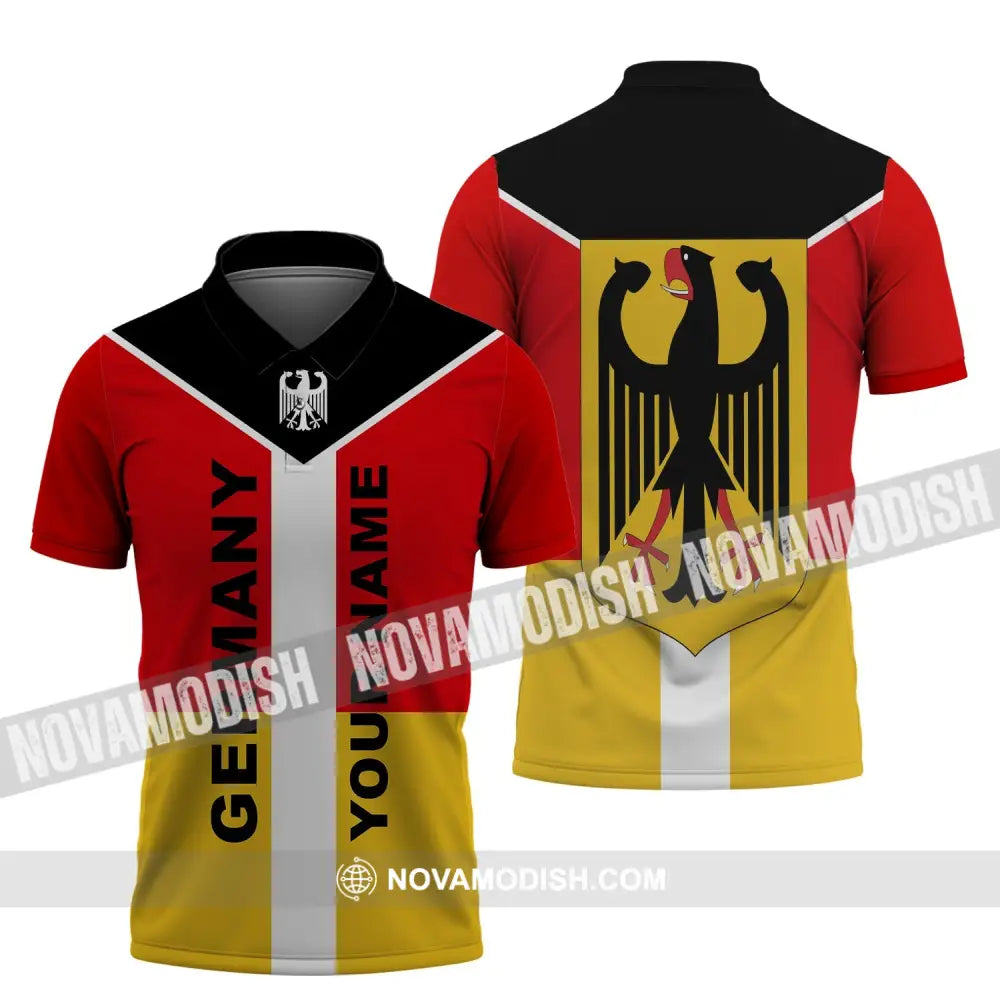 Unisex Shirt - Custom Name Shirt - Neo Germany Color 3D Shirt Polo Shirt / S T-shirt