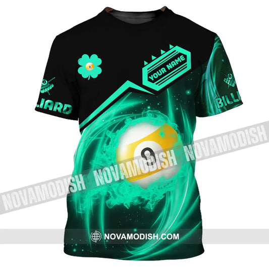 Unisex Shirt - Custom Name Neon Color Shirt Billiard T-Shirt / S T-shirt