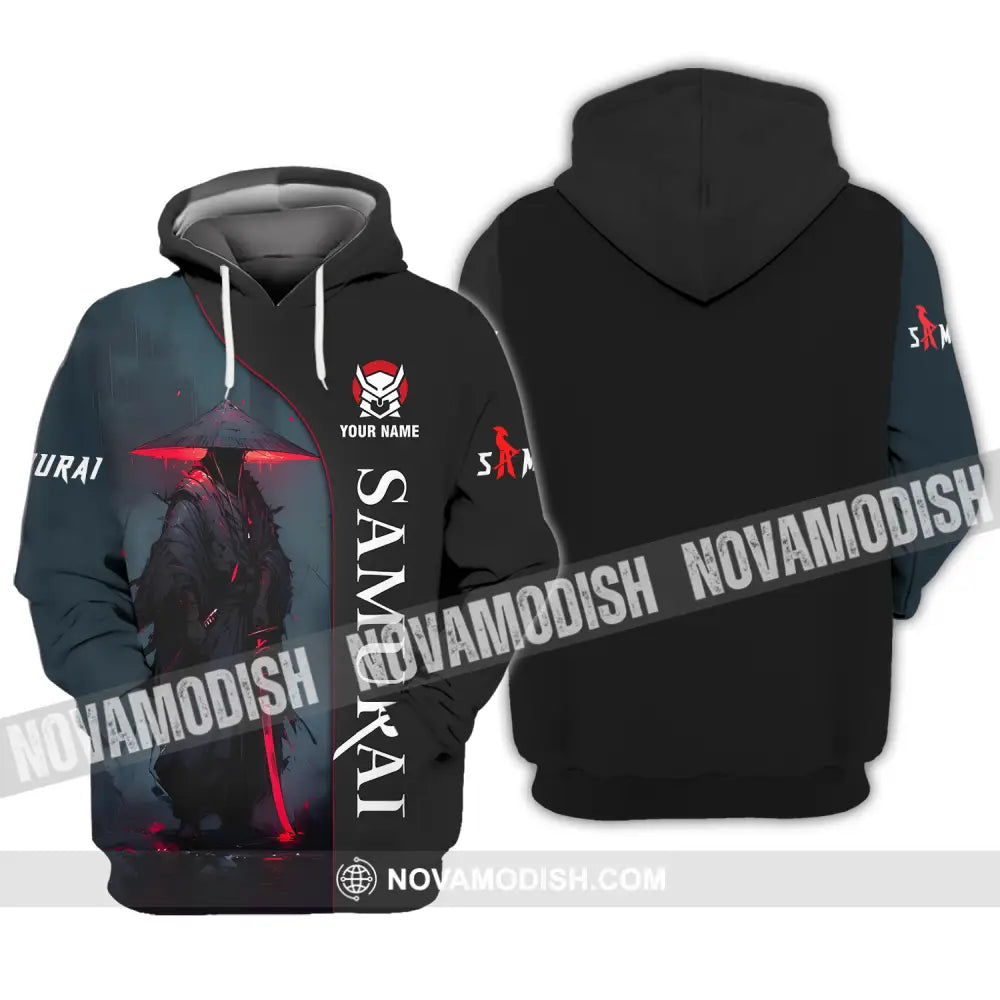 Unisex Shirt - Custom Name Night Samurai Shirt Hoodie / S T-shirt