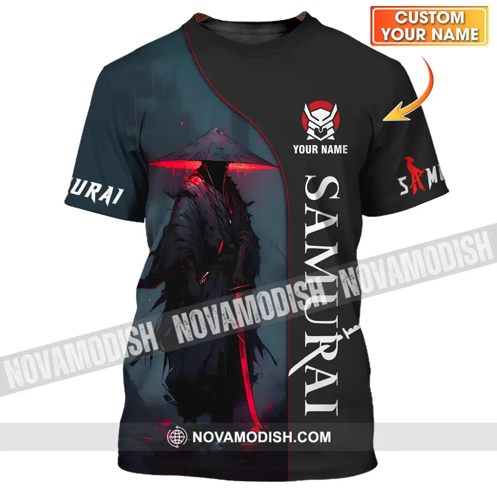 Unisex Shirt - Custom Name Night Samurai Shirt T-shirt