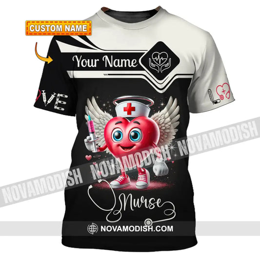 Unisex Shirt Custom Name Nurse Polo Long Sleeve T-Shirt