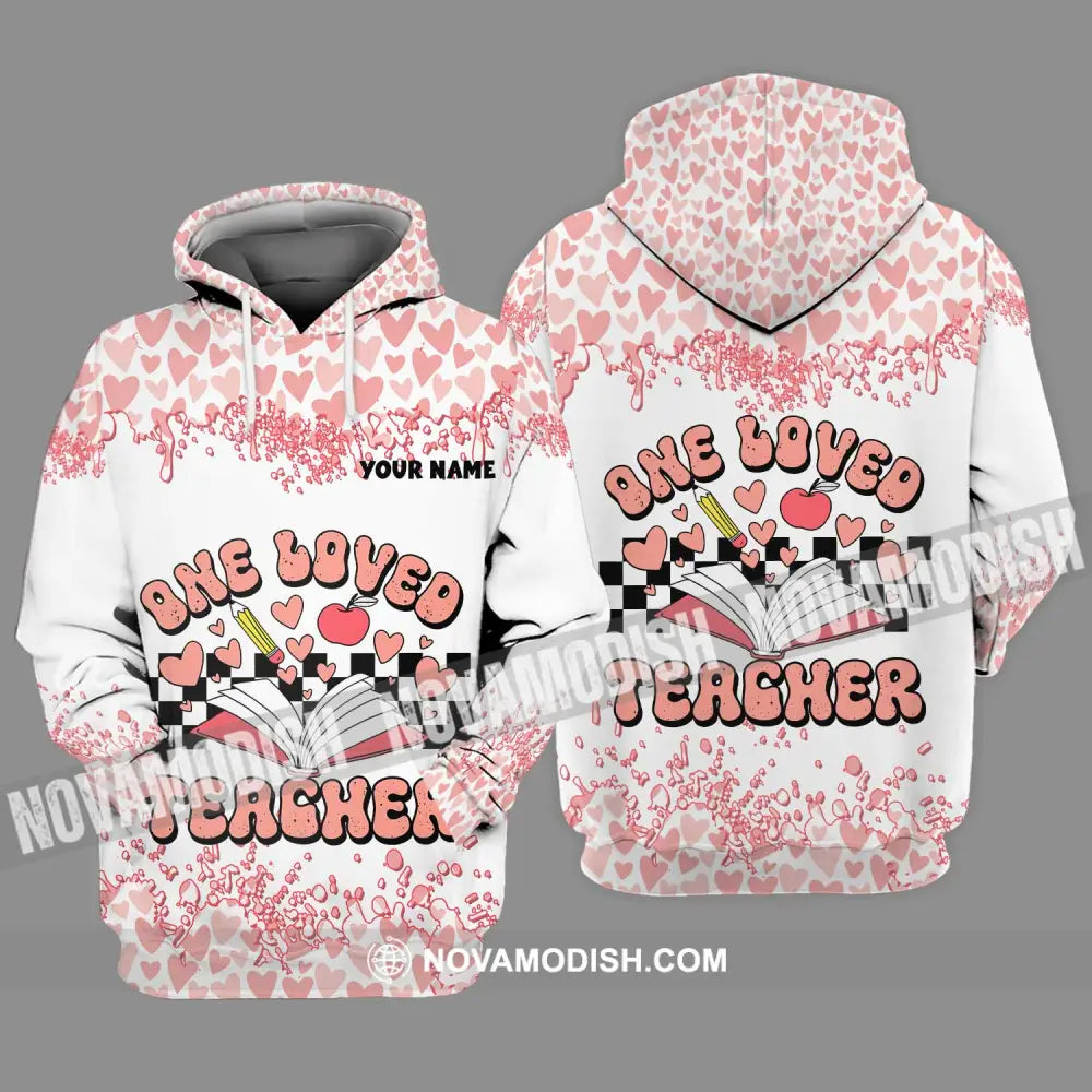 Unisex Shirt - Custom Name One Loved Teacher Shirt Hoodie / S T-shirt