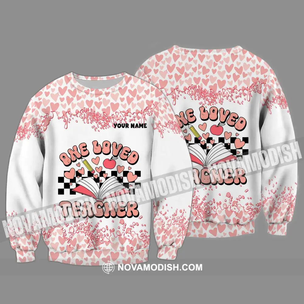 Unisex Shirt - Custom Name One Loved Teacher Shirt Long Sleeve / S T-shirt