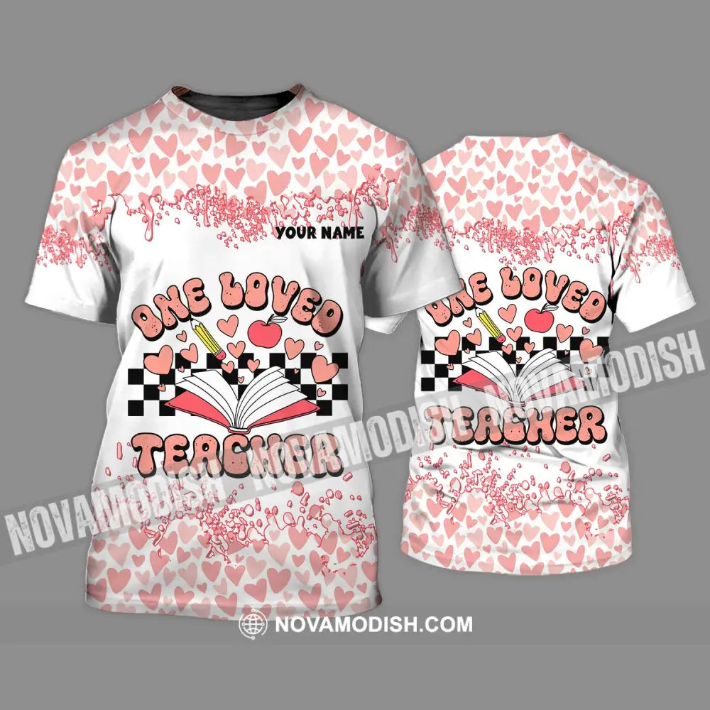 Unisex Shirt - Custom Name One Loved Teacher Shirt T-Shirt / S T-shirt