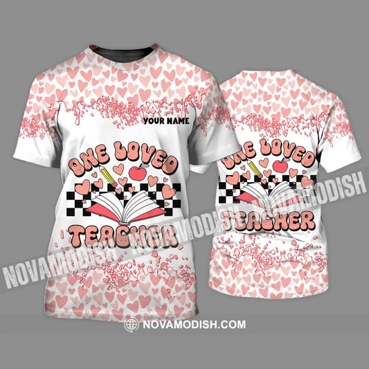 Unisex Shirt - Custom Name One Loved Teacher Shirt T-Shirt / S T-shirt