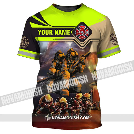 Unisex Shirt - Custom Name Patriot Day 911 Shirt Fire Dept T-Shirt / S T-shirt