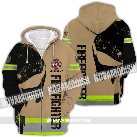 Unisex Shirt - Custom Name Shirt Patriot Day 911 Fire Dept Zipper Hoodie / S T-shirt