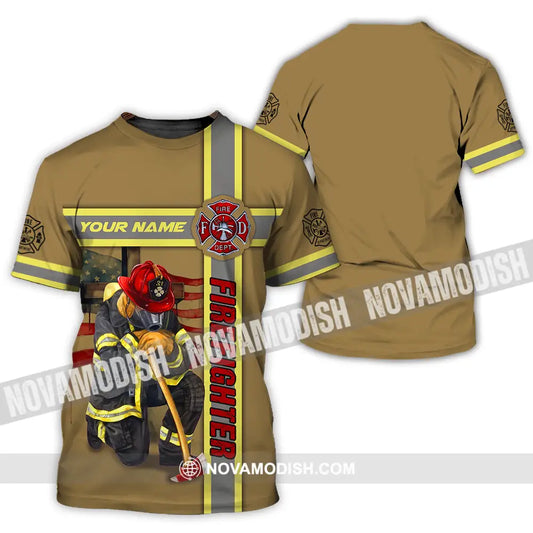 Unisex Shirt - Custom Name Patriot Day 911 Shirt Firefighter T-Shirt / S T-shirt