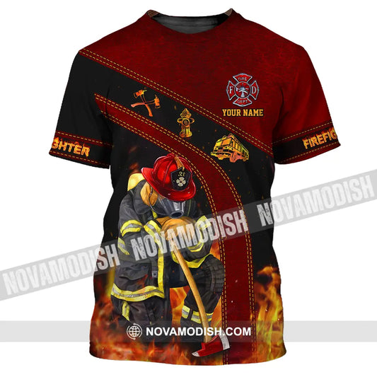 Unisex Shirt - Custom Name Shirt Patriot Day 911 Firefighter T-Shirt / S T-shirt