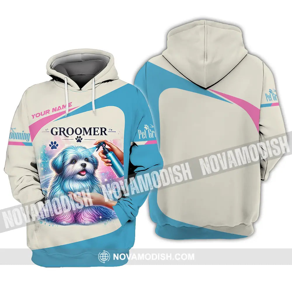 Unisex Shirt - Custom Name Pet Groomer Shirt Hoodie / S T-shirt