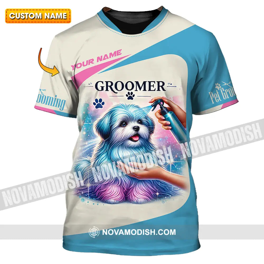 Unisex Shirt - Custom Name Pet Groomer Shirt T-shirt
