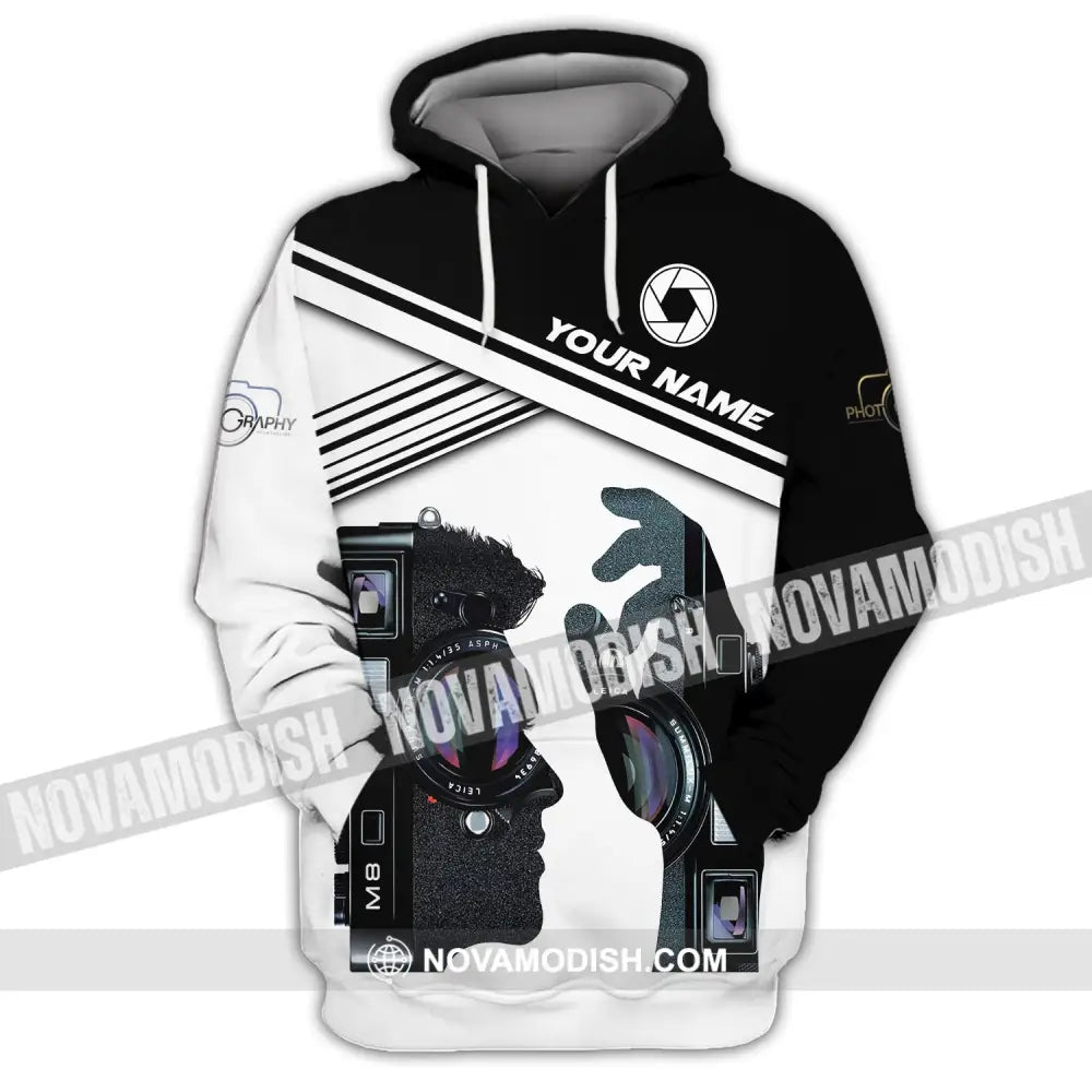 Unisex Shirt Custom Name Photography Camera Lover Gift For Photographers Hoodie / S T-Shirt