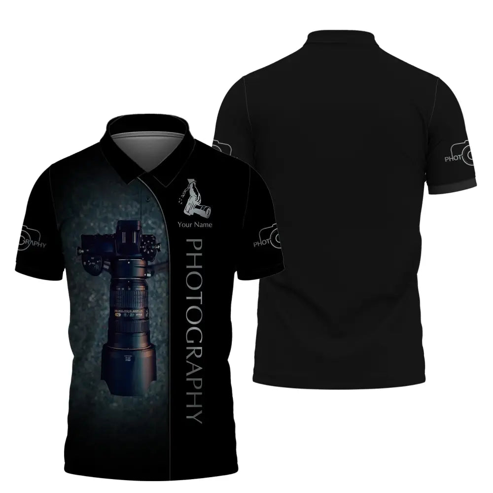 Unisex Shirt Custom Name Photography Gift For Photographers Camera Lover Polo / S T-Shirt