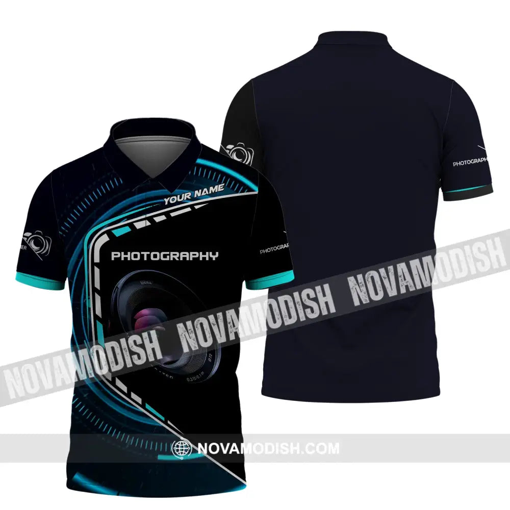 Unisex Shirt Custom Name Photography T-Shirt Gift For Photographers Polo / S