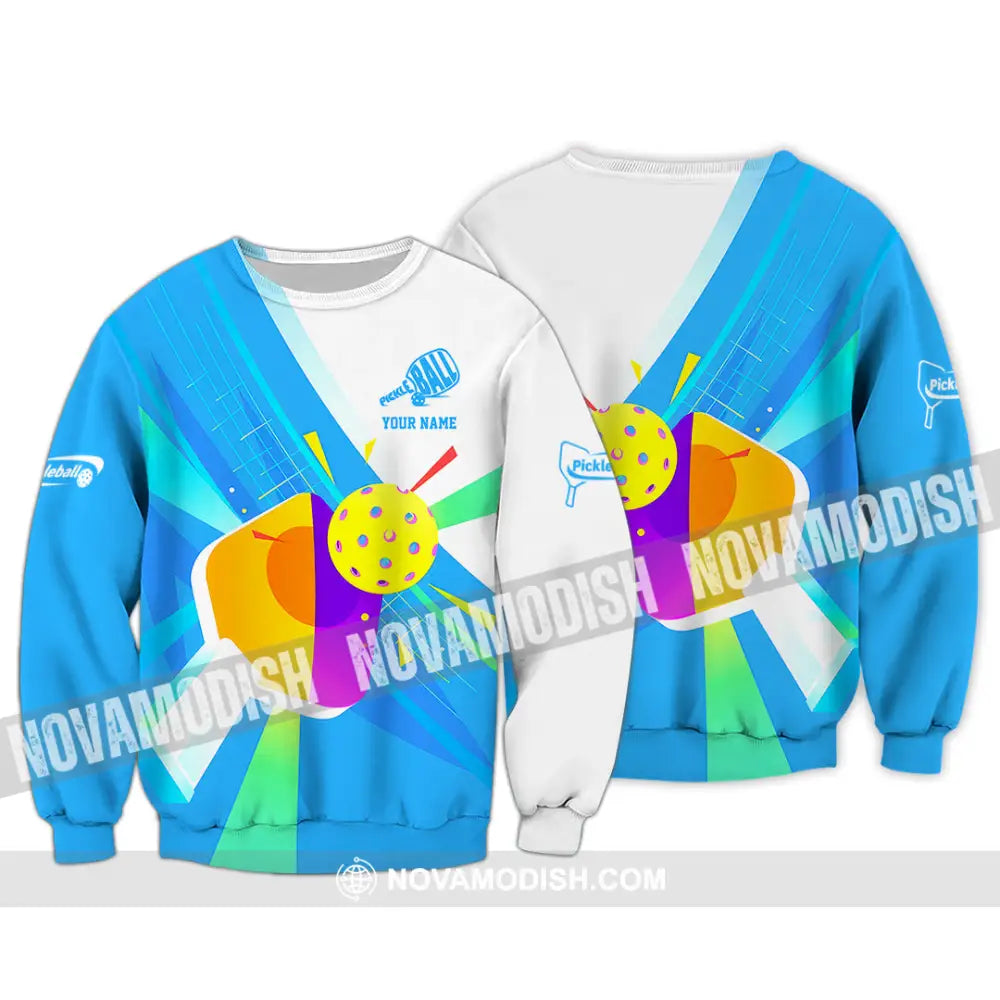 Unisex Shirt - Custom Name Pickleball Color Shirt Long Sleeve / S T-shirt