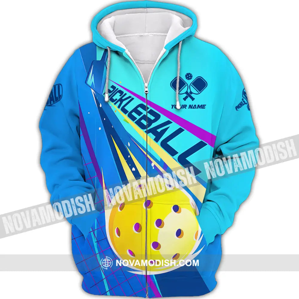 Unisex Shirt - Custom Name Pickleball Player Shirt Zipper Hoodie / S T-shirt