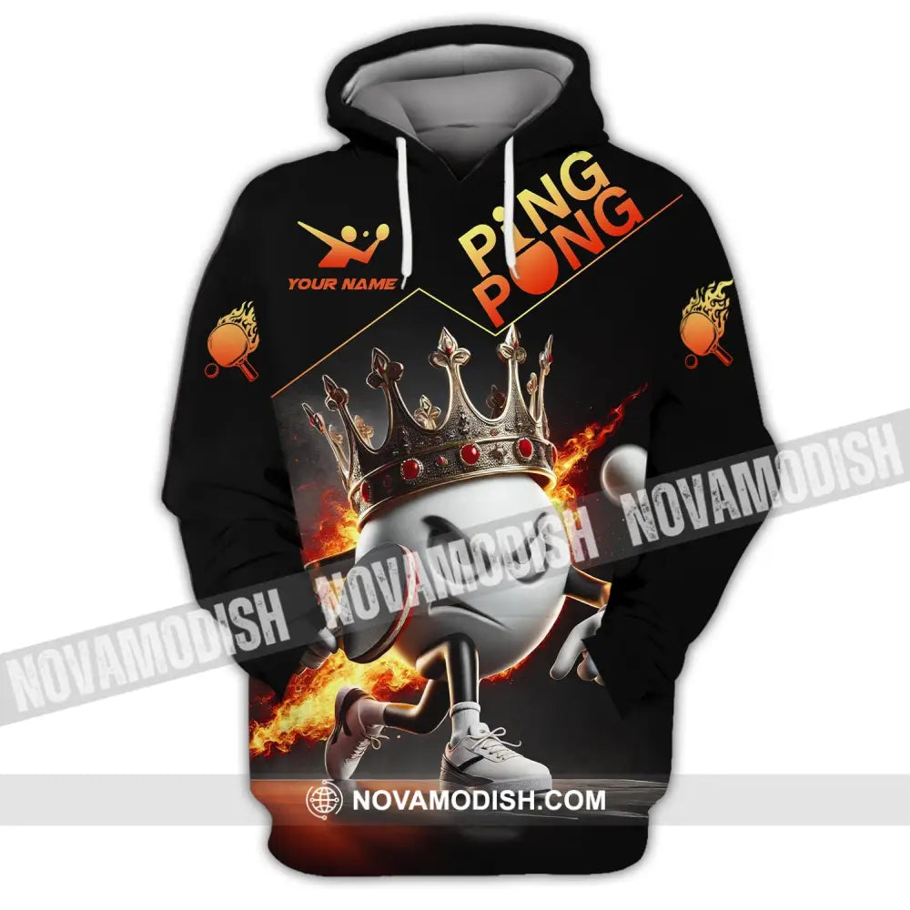 Unisex Shirt Custom Name Ping Pong Gift For Lover Hoodie / S T-Shirt