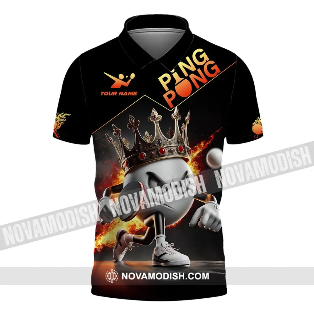 Unisex Shirt Custom Name Ping Pong Gift For Lover Polo / S T-Shirt