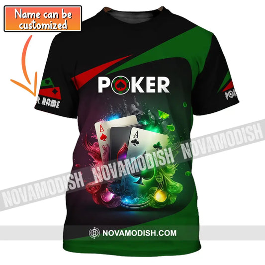 Unisex Shirt Custom Name Poker T-Shirt Casino Gift