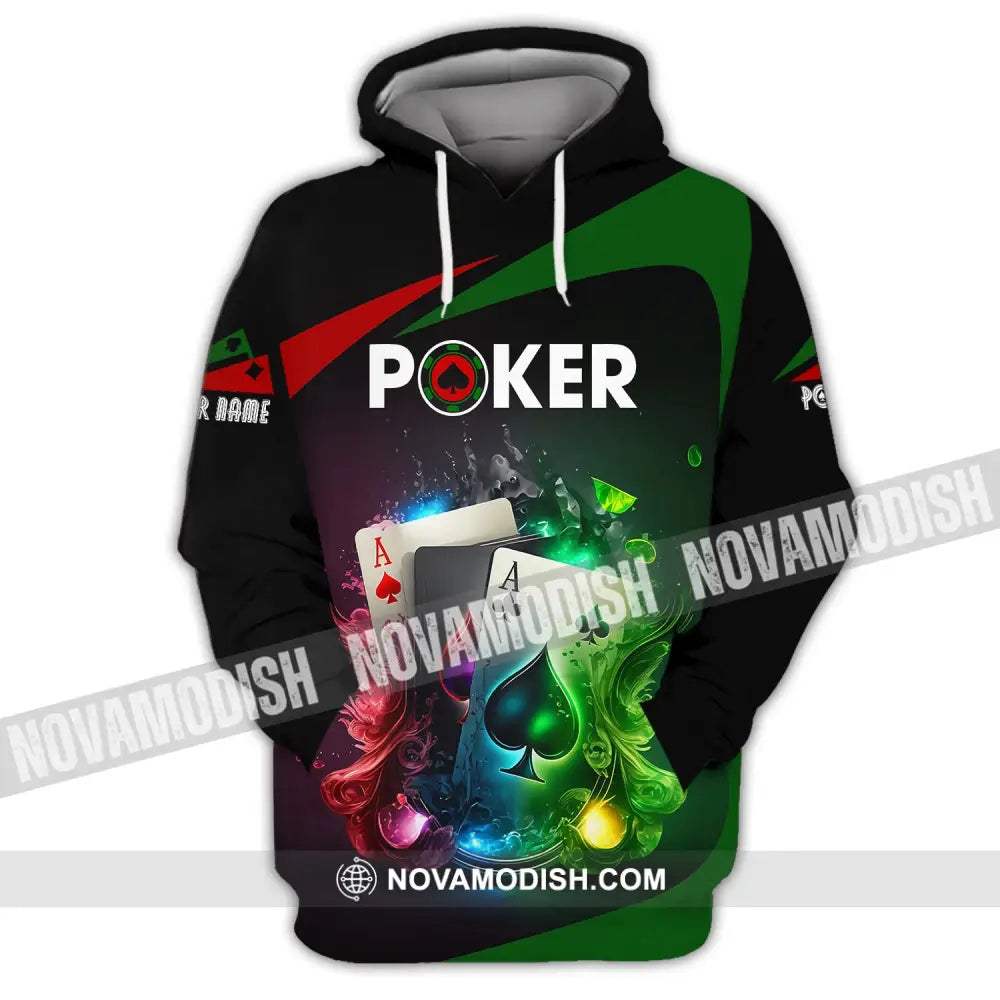 Unisex Shirt Custom Name Poker T-Shirt Casino Gift Hoodie / S