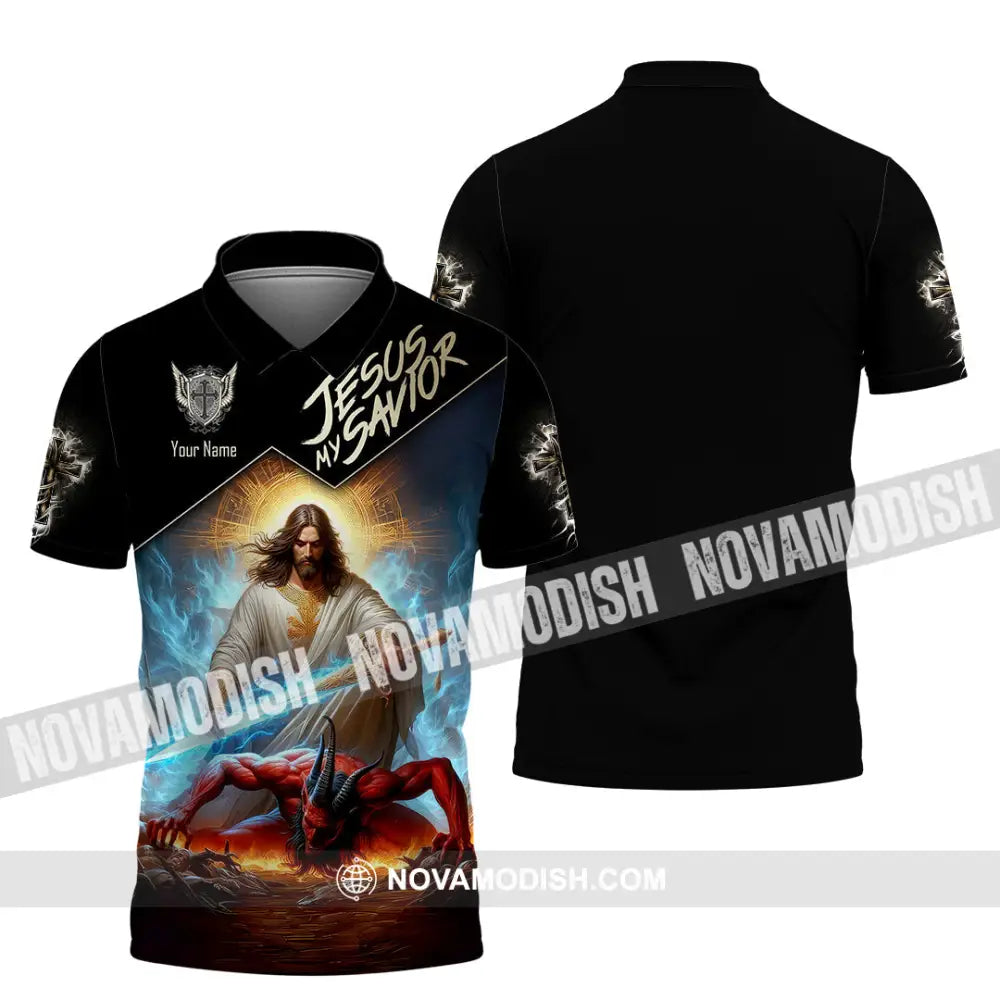 Unisex Shirt - Custom Name Shirt Punish Jesus My Savior Polo Shirt / S T-shirt