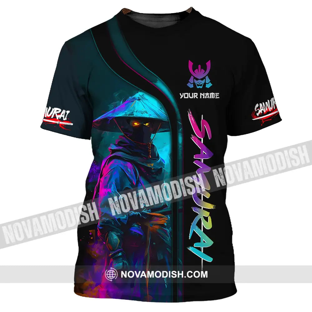 Unisex Shirt - Custom Name Samurai Shirt Colorful T-Shirt / S T-shirt