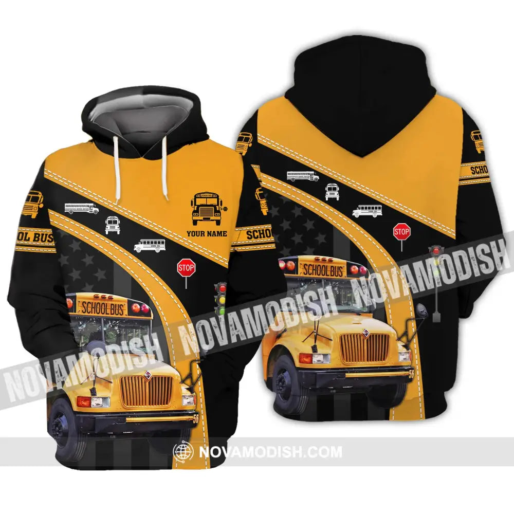 Unisex Shirt - Custom Name School Bus Shirt Hoodie / S T-shirt