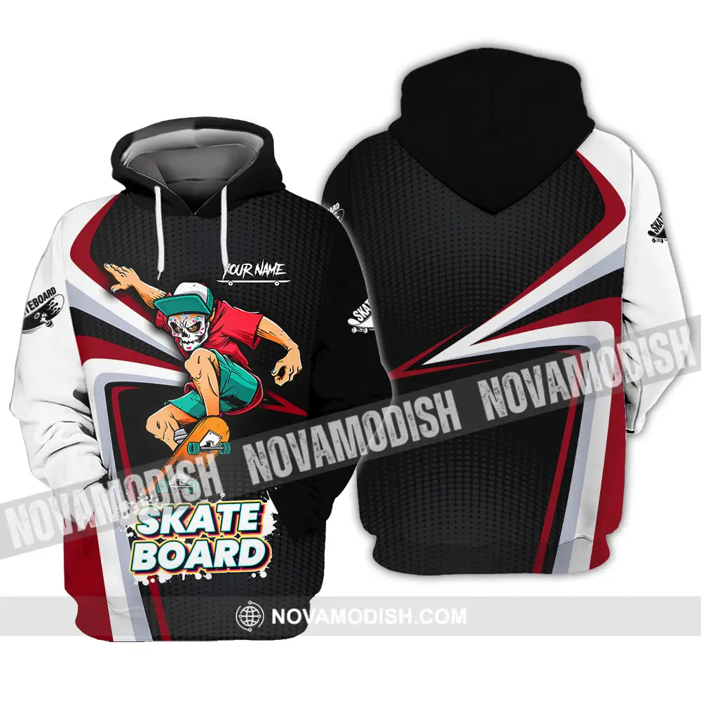 Unisex Shirt - Custom Name Skateboard Sport Shirt For Player Hoodie / S T-shirt