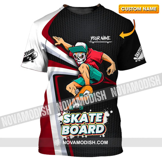 Unisex Shirt - Custom Name Skateboard Sport Shirt For Player T-shirt