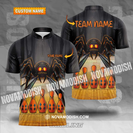 Unisex Shirt - Custom Name Spider Bowling Shirt T-shirt
