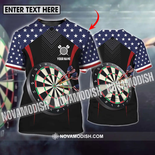 Unisex Shirt - Custom Name Sport Shirt America Darts T-shirt
