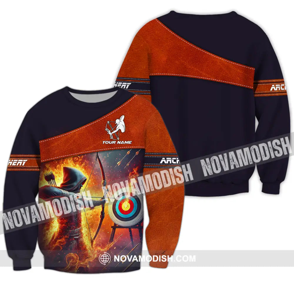 Unisex Shirt - Custom Name Sport Shirt Archery Lover Long Sleeve / S T-shirt