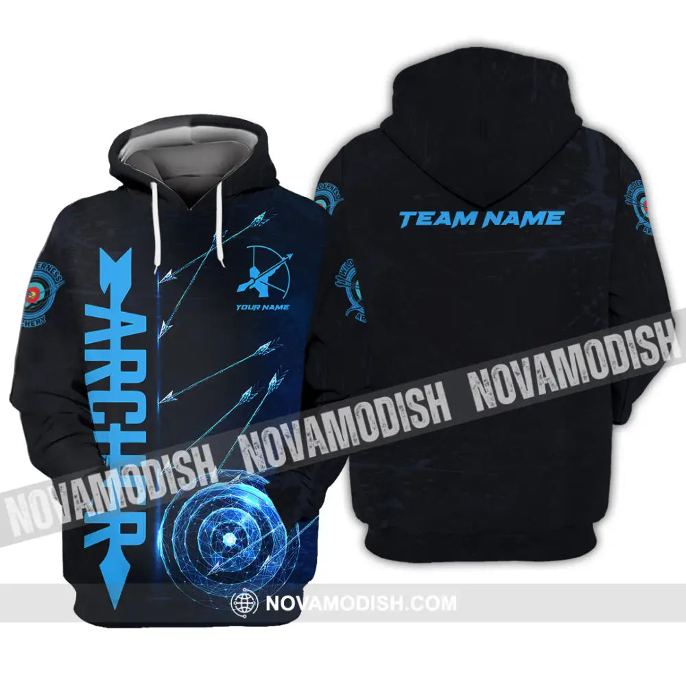 Unisex Shirt - Custom Name Sport Shirt Archery Player Hoodie / S T-shirt