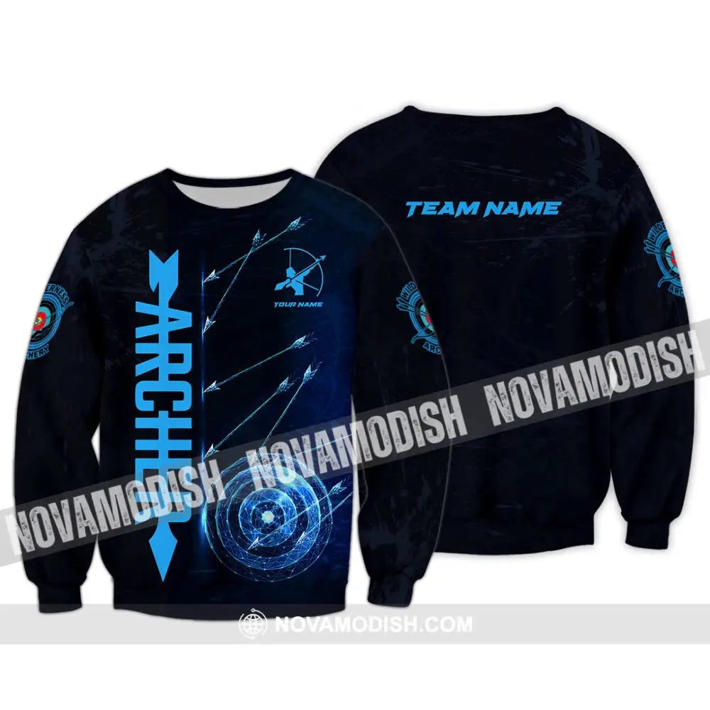 Unisex Shirt - Custom Name Sport Shirt Archery Player Long Sleeve / S T-shirt
