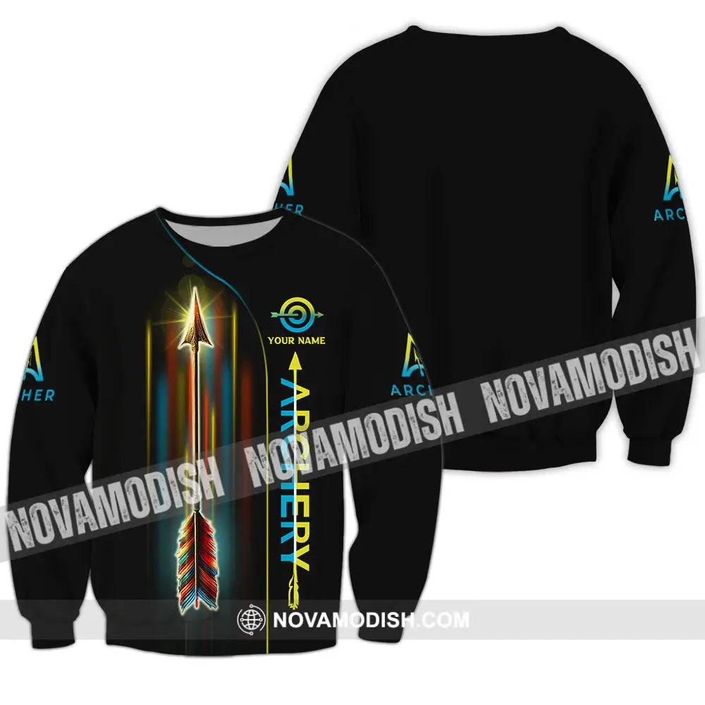 Unisex Shirt - Custom Name Sport Shirt Archery Player Long Sleeve / S T-shirt