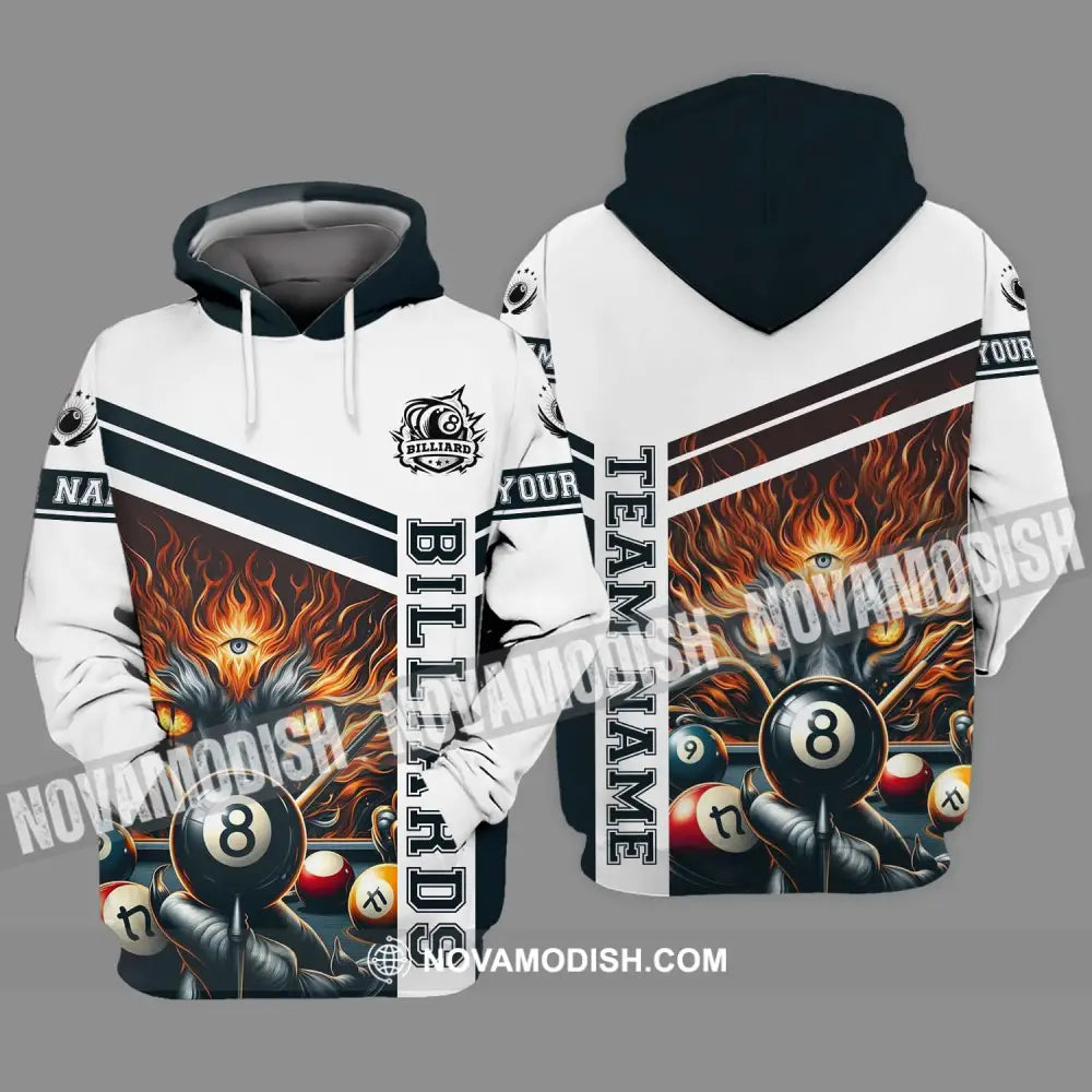 Unisex Shirt - Custom Name Sport Shirt Billiard Three Eyes Hoodie / S T-shirt