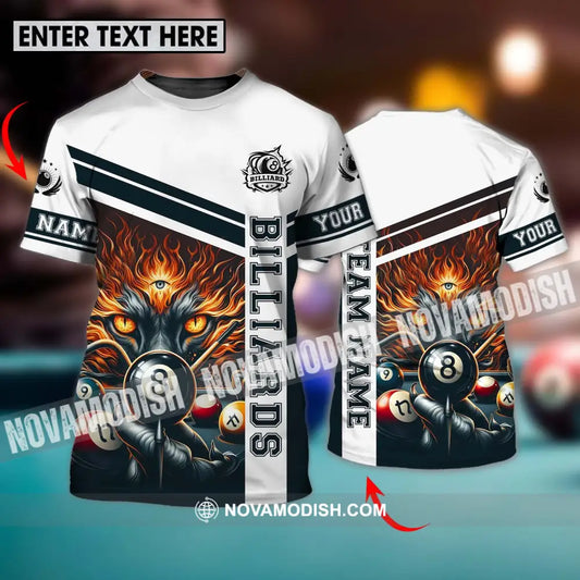 Unisex Shirt - Custom Name Sport Shirt Billiard Three Eyes T-shirt