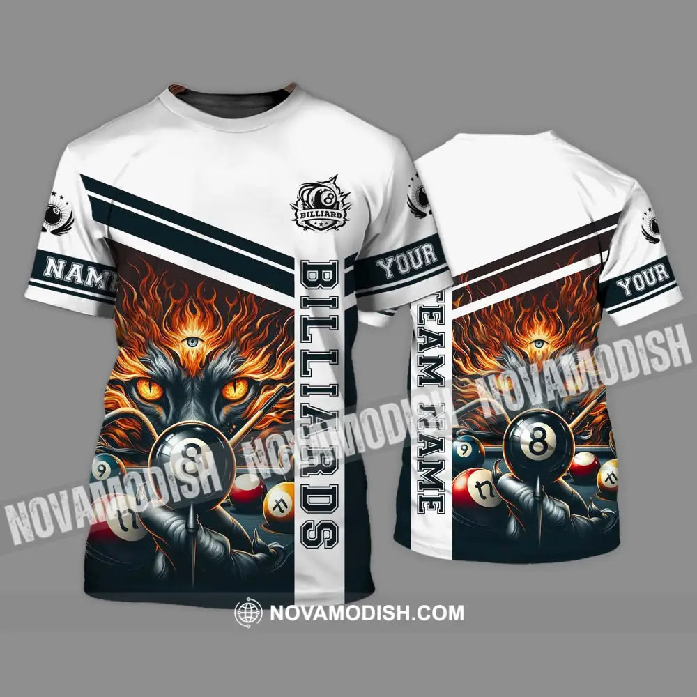 Unisex Shirt - Custom Name Sport Shirt Billiard Three Eyes T-Shirt / S T-shirt
