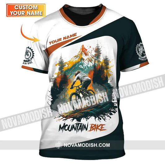 Unisex Shirt - Custom Name Sport Shirt Mountain Bike Lover T-shirt