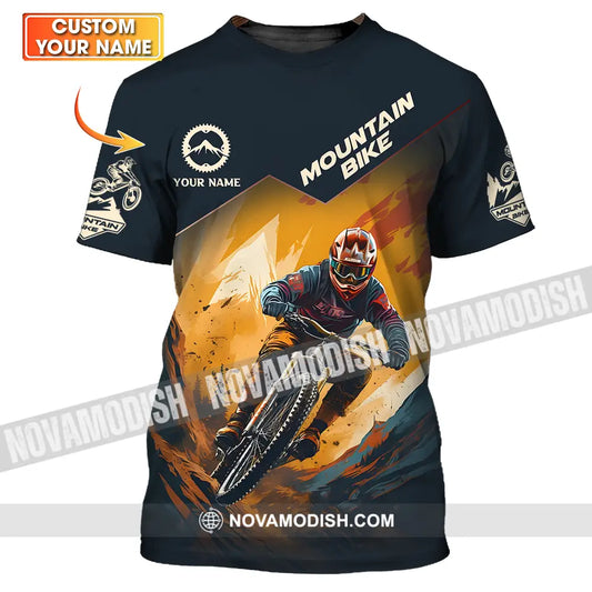 Unisex Shirt - Custom Name Sport Shirt Mountain Bike Player T-shirt