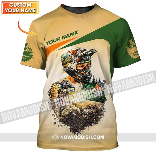 Unisex Shirt - Custom Name Sport Shirt Mountain Bike T-shirt