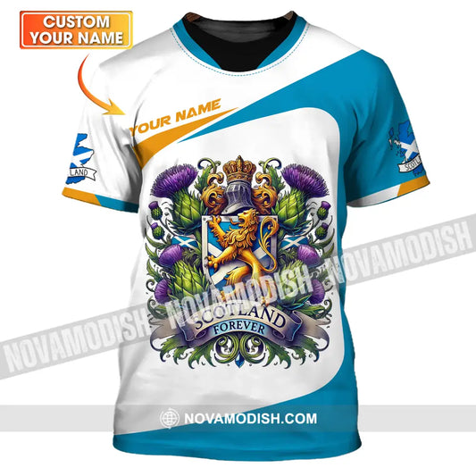 Unisex Shirt - Custom Name Sport Shirt Scotland Forever T-shirt