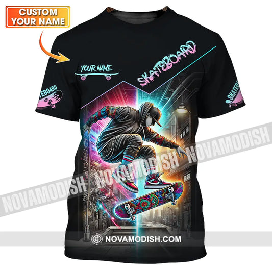 Unisex Shirt - Custom Name Sport Shirt Skateboard T-shirt