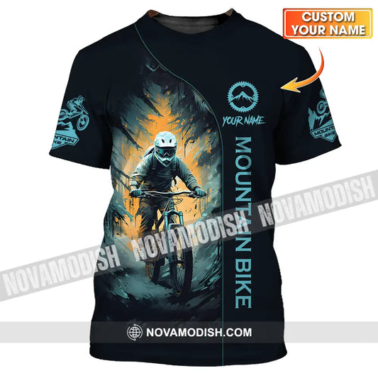 Unisex Shirt - Custom Name Sport Shirt The Winner Mountain Biker T-shirt