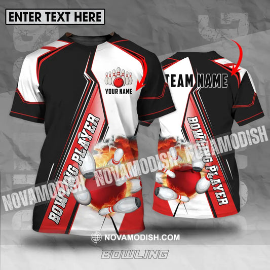 Unisex Shirt - Custom Name Sports Shirt Bowling Player T-shirt